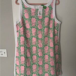 Lilly Pulitzer Eleanora Shift Pink and Green Sleeveless Romper